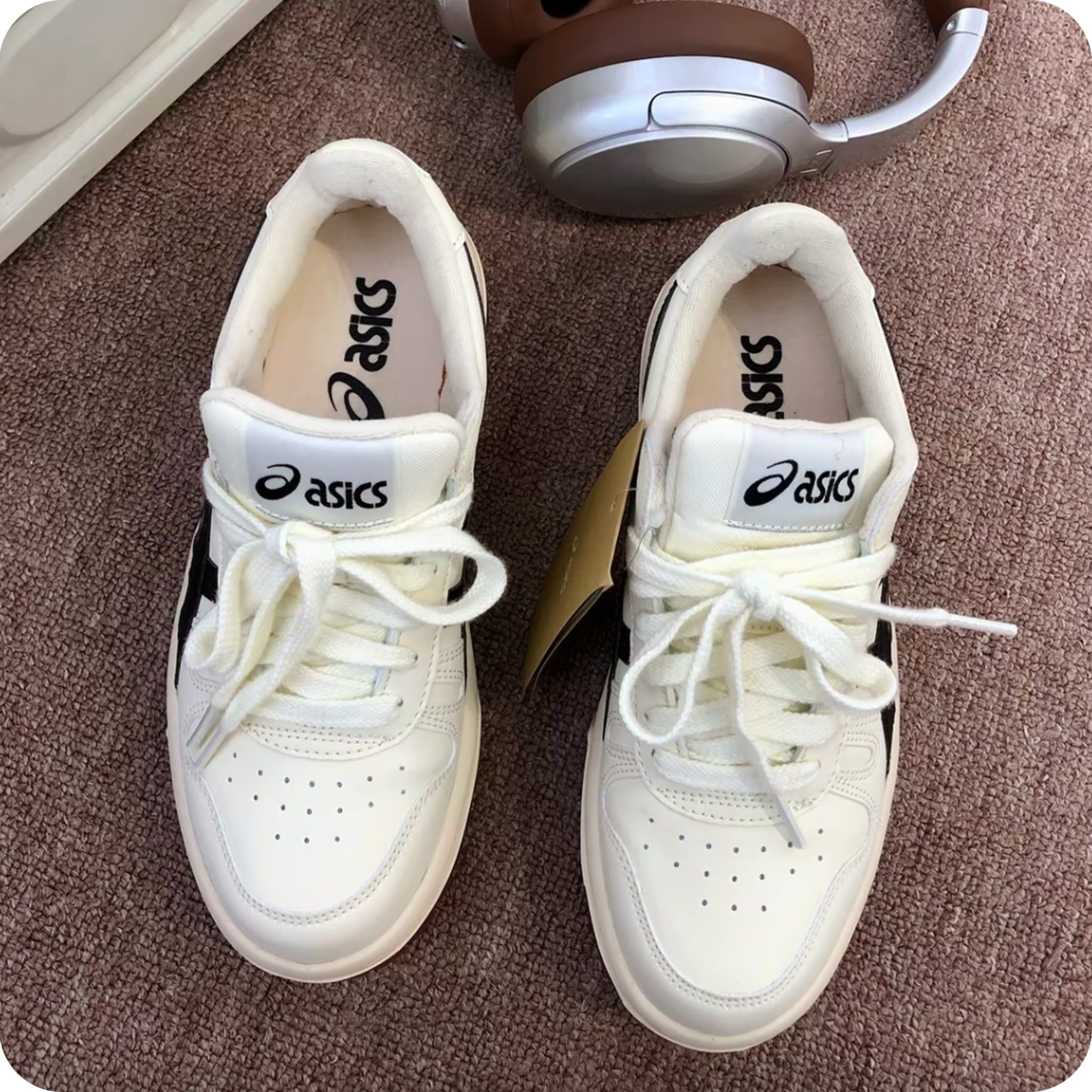  ASICS COURT MZ CREAM BLACK GUM 1203A127-750 
