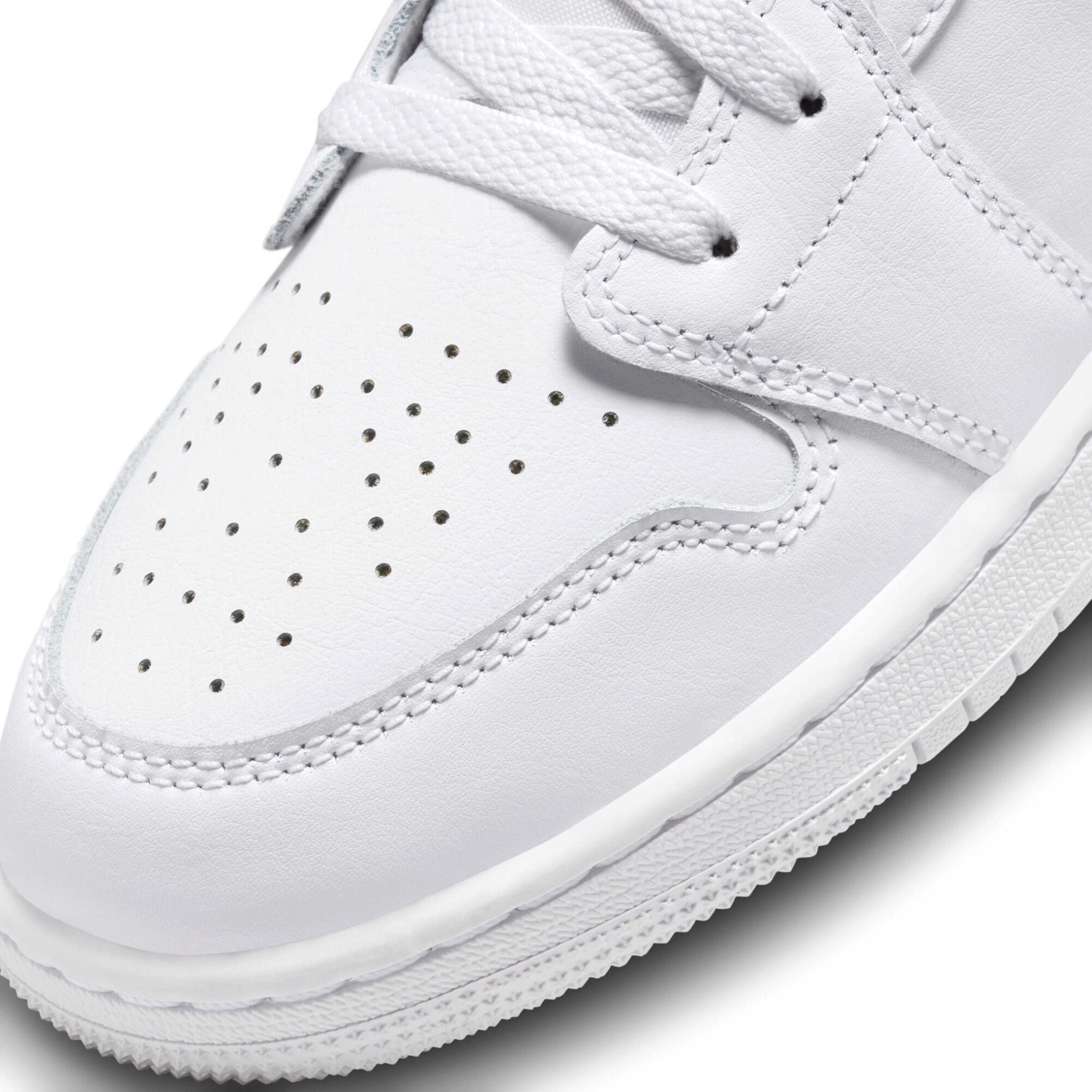  NIKE AIR JORDAN 1 LOW TRIPLE WHITE GS 553560-136 
