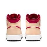  NIKE AIR JORDAN 1 MID LIGHT CARDINAL CURRY GS 554725-201 