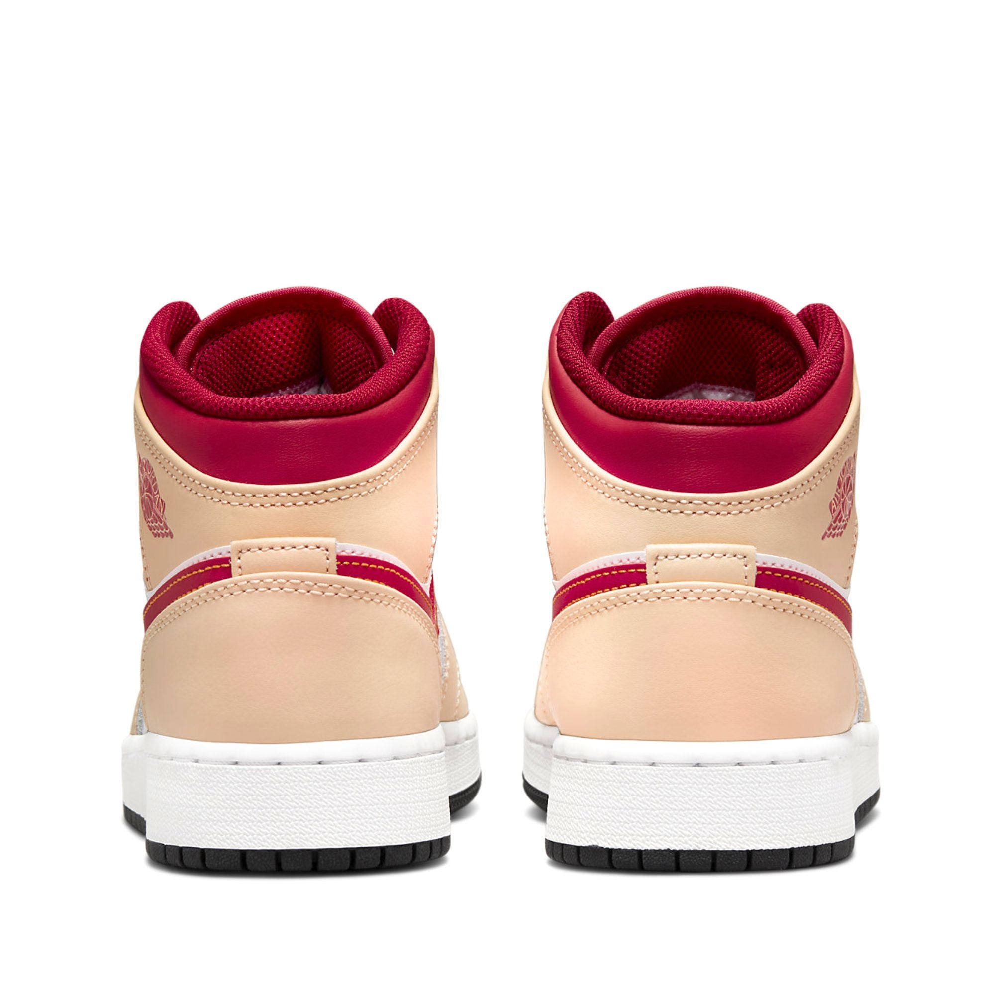  NIKE AIR JORDAN 1 MID LIGHT CARDINAL CURRY GS 554725-201 