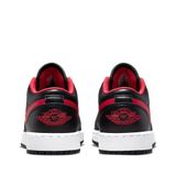  NIKE AIR JORDAN 1 LOW BLACK FIRED RED GS 553560-063 