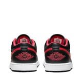  NIKE AIR JORDAN 1 LOW BLACK FIRED RED 553558-063 