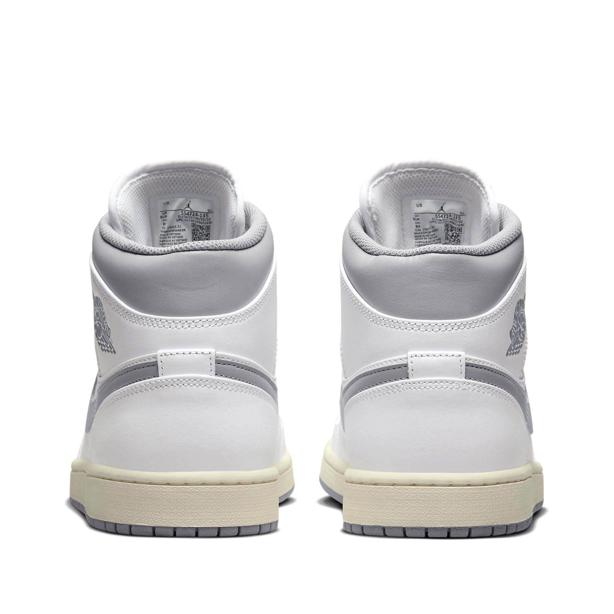  NIKE AIR JORDAN 1 MID NEUTRAL GREY 554724-135 