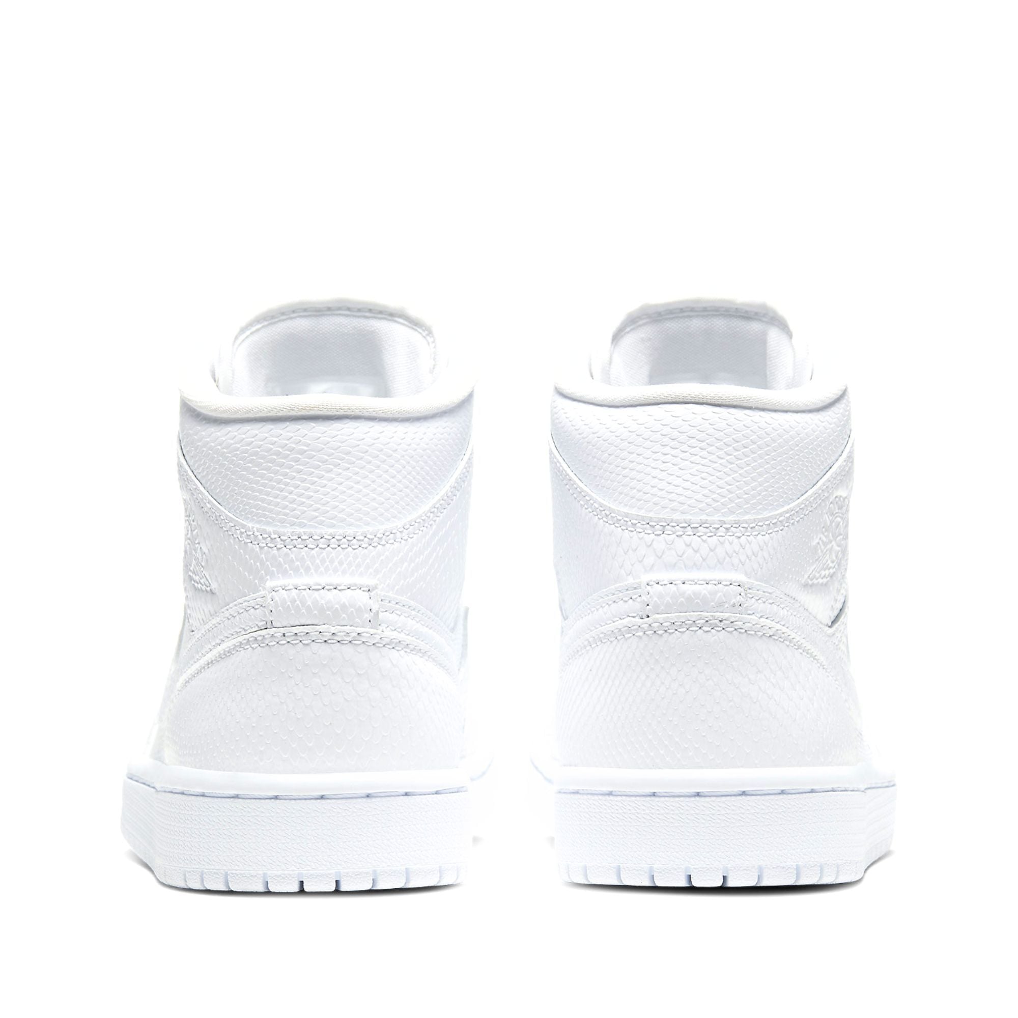  NIKE AIR JORDAN 1 MID WHITE SNAKESKIN BQ6472-110 l BQ6472-100 