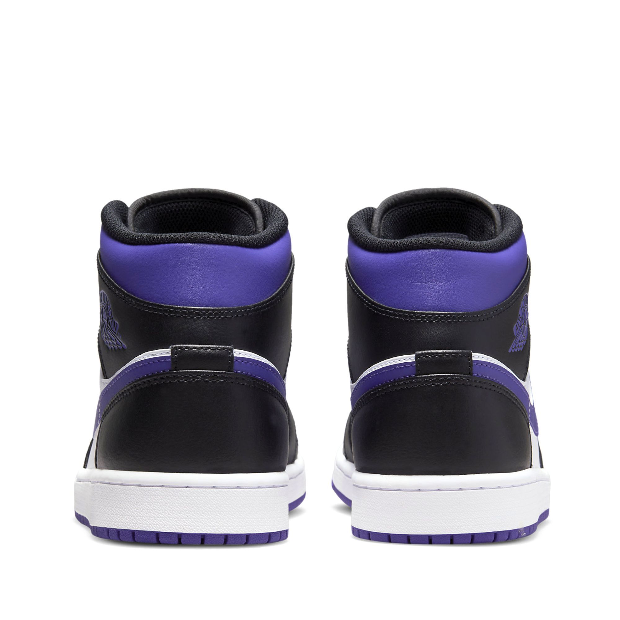  NIKE AIR JORDAN 1 MID WHITE BLACK PURPLE 554724-095 