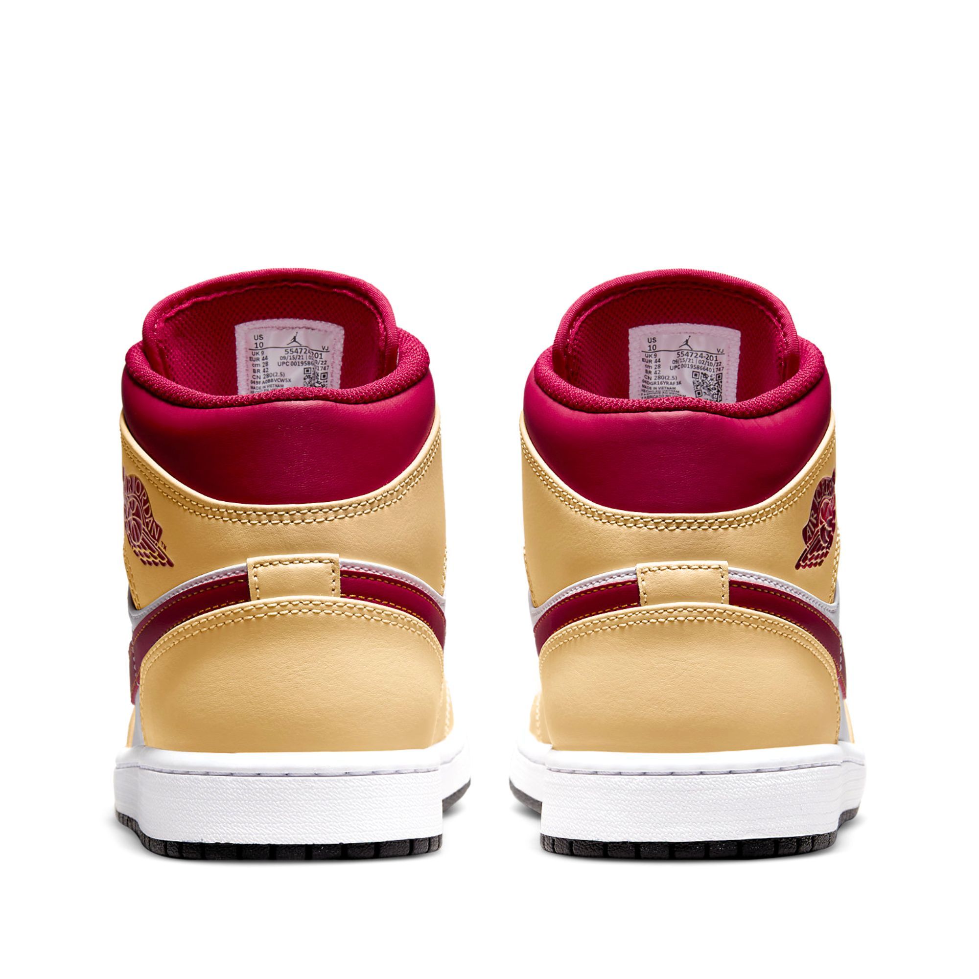  NIKE AIR JORDAN 1 MID BEIGE RED 554724-201 