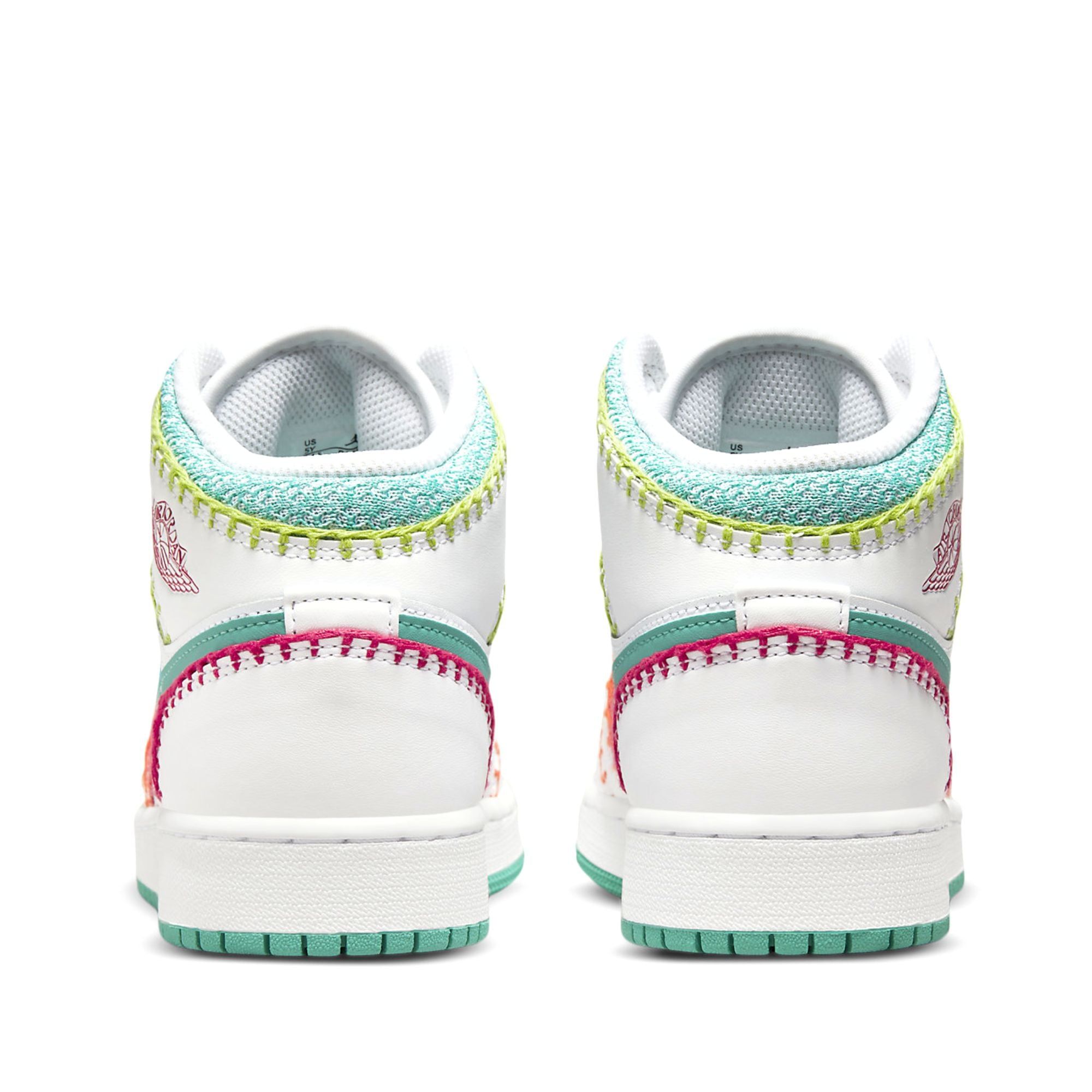  NIKE AIR JORDAN 1 MID MULTI KNIT GS DM6218-100 