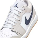  NIKE AIR JORDAN 1 LOW MIDNIGHT NAVY NEUTRAL GREY 553558-146 