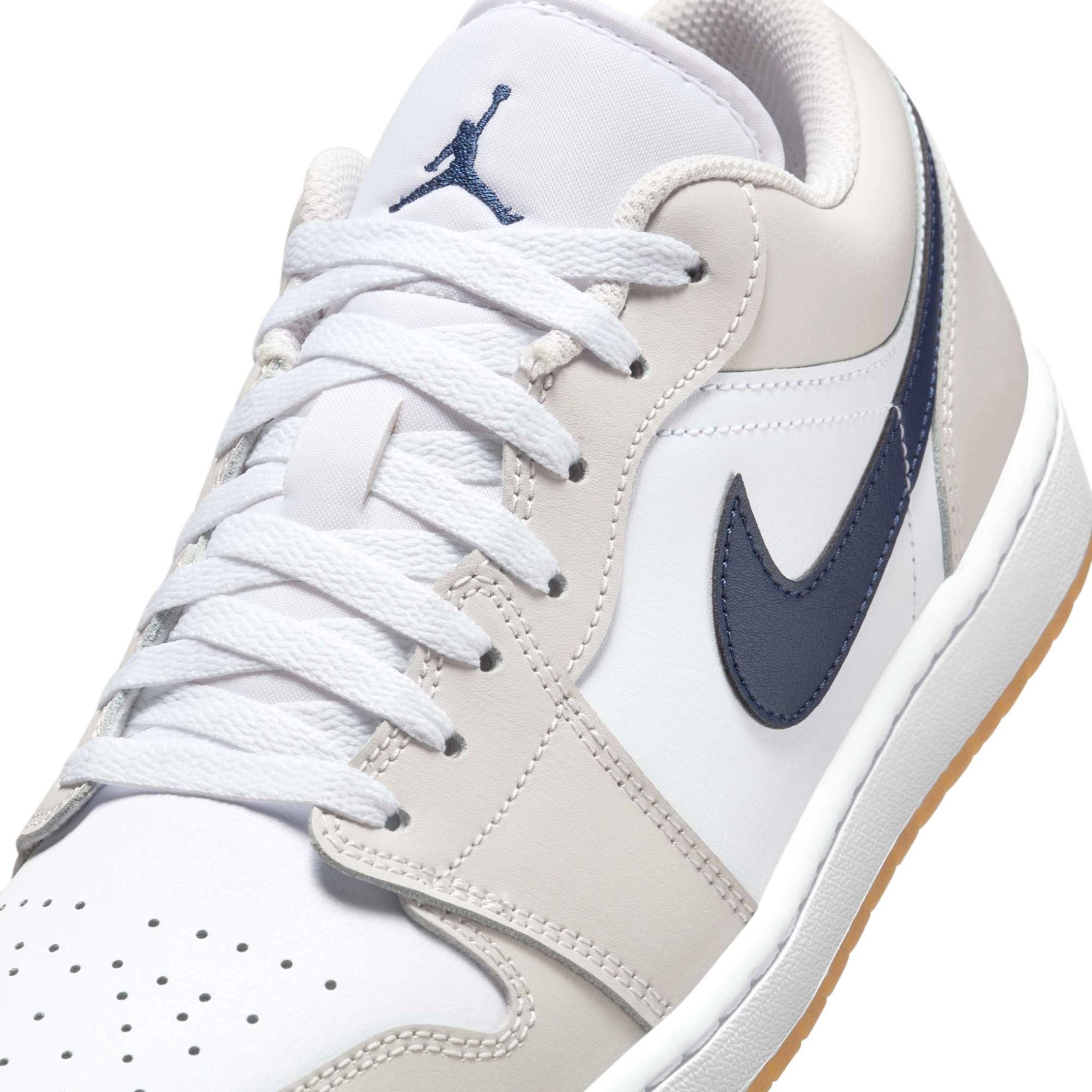  NIKE AIR JORDAN 1 LOW MIDNIGHT NAVY NEUTRAL GREY 553558-146 