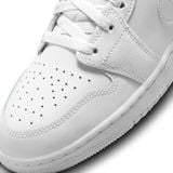  NIKE AIR JORDAN 1 MID TRIPLE WHITE 2023 GS 554725-136 