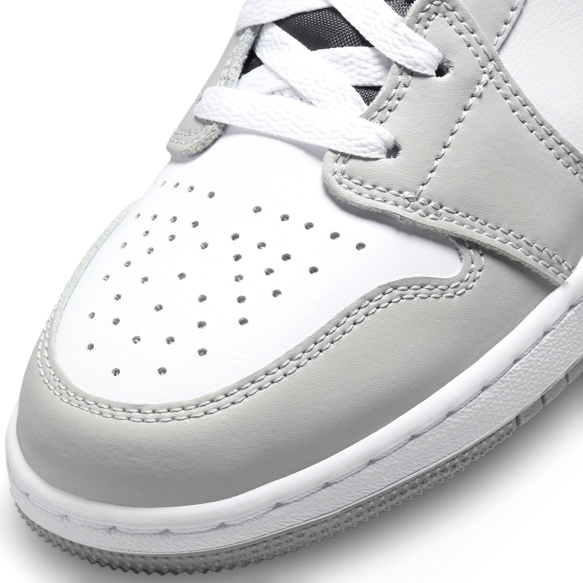  NIKE AIR JORDAN 1 MID LIGHT SMOKE GREY ANTHRACITE GS 554725-078 