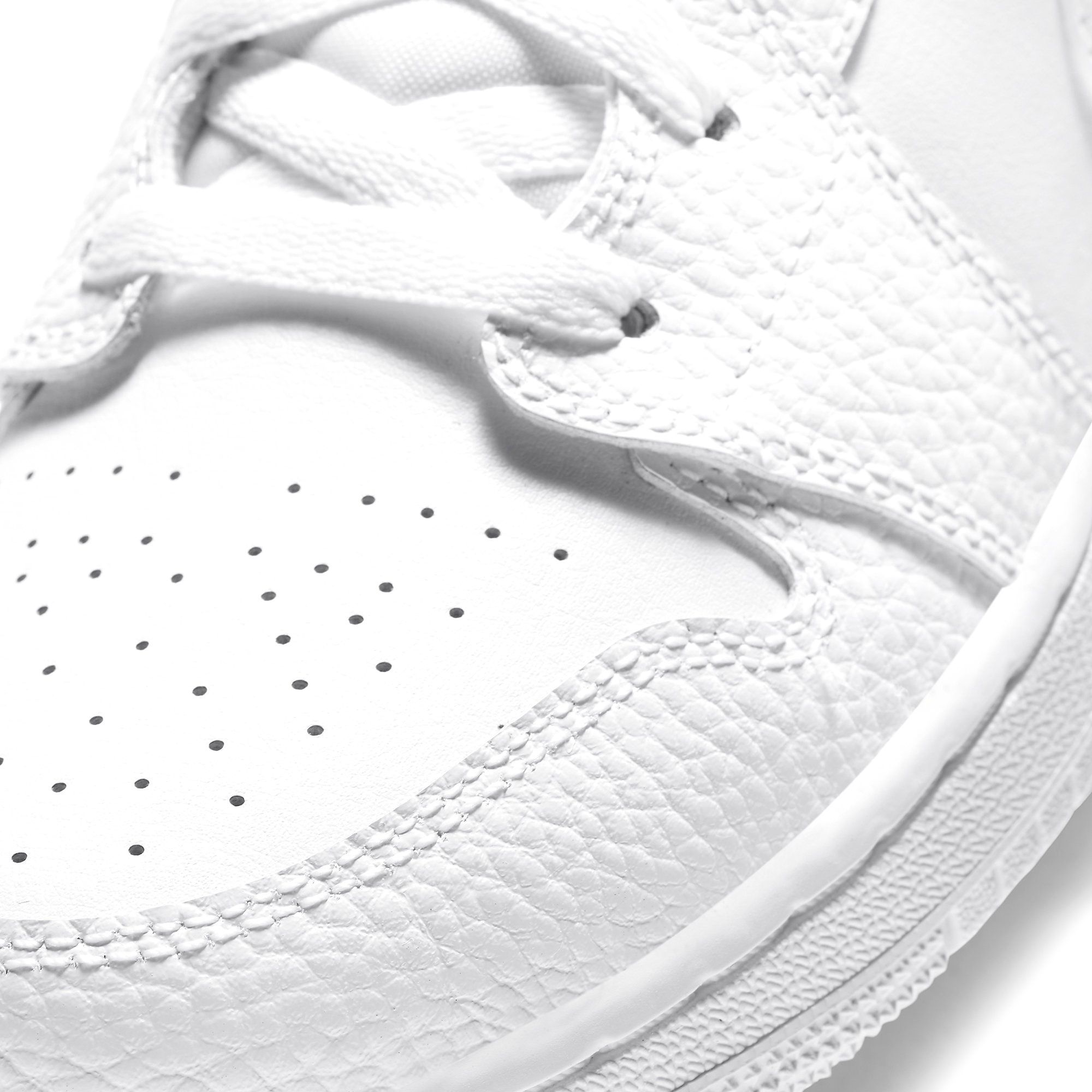  NIKE AIR JORDAN 1 MID GS TRIPLE WHITE 554725-130 