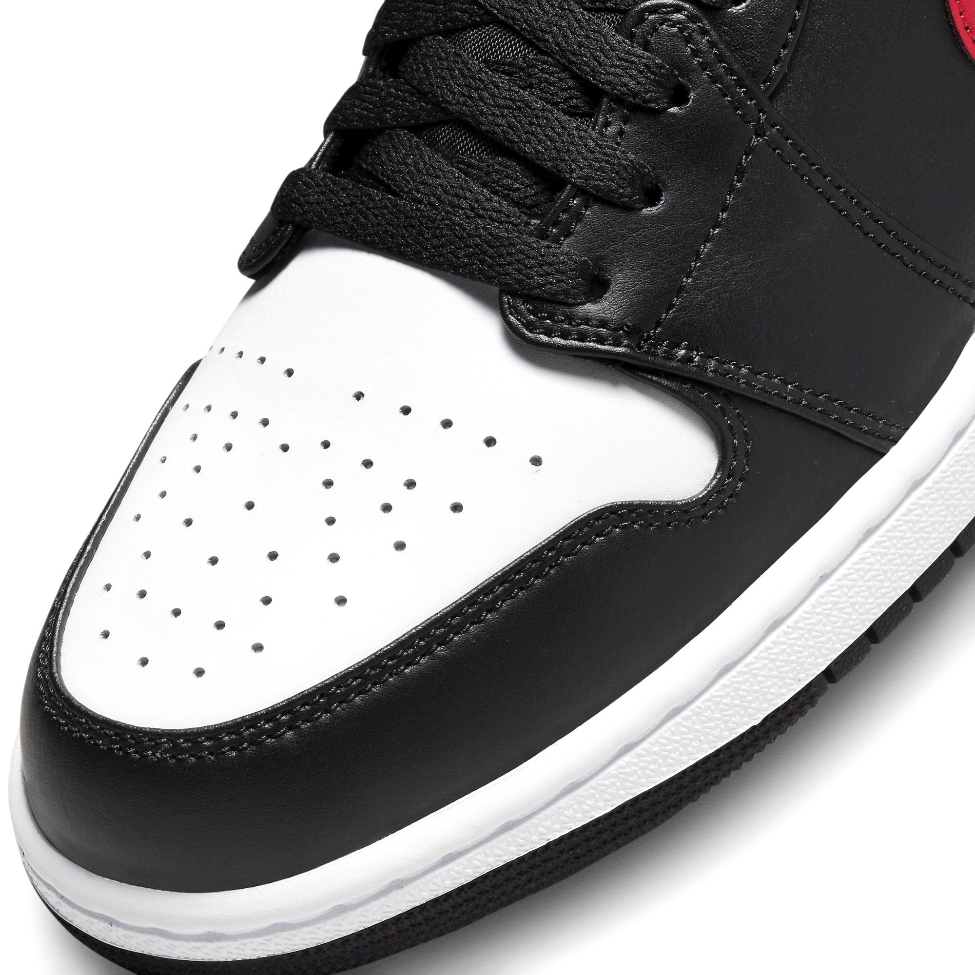  NIKE AIR JORDAN 1 LOW BLACK FIRED RED 553558-063 