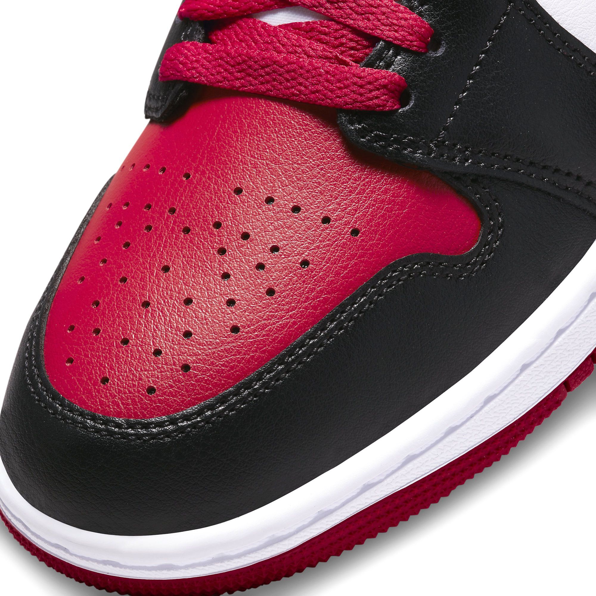  NIKE AIR JORDAN 1 MID ALTERNATE BRED TOE W BQ6472-079 
