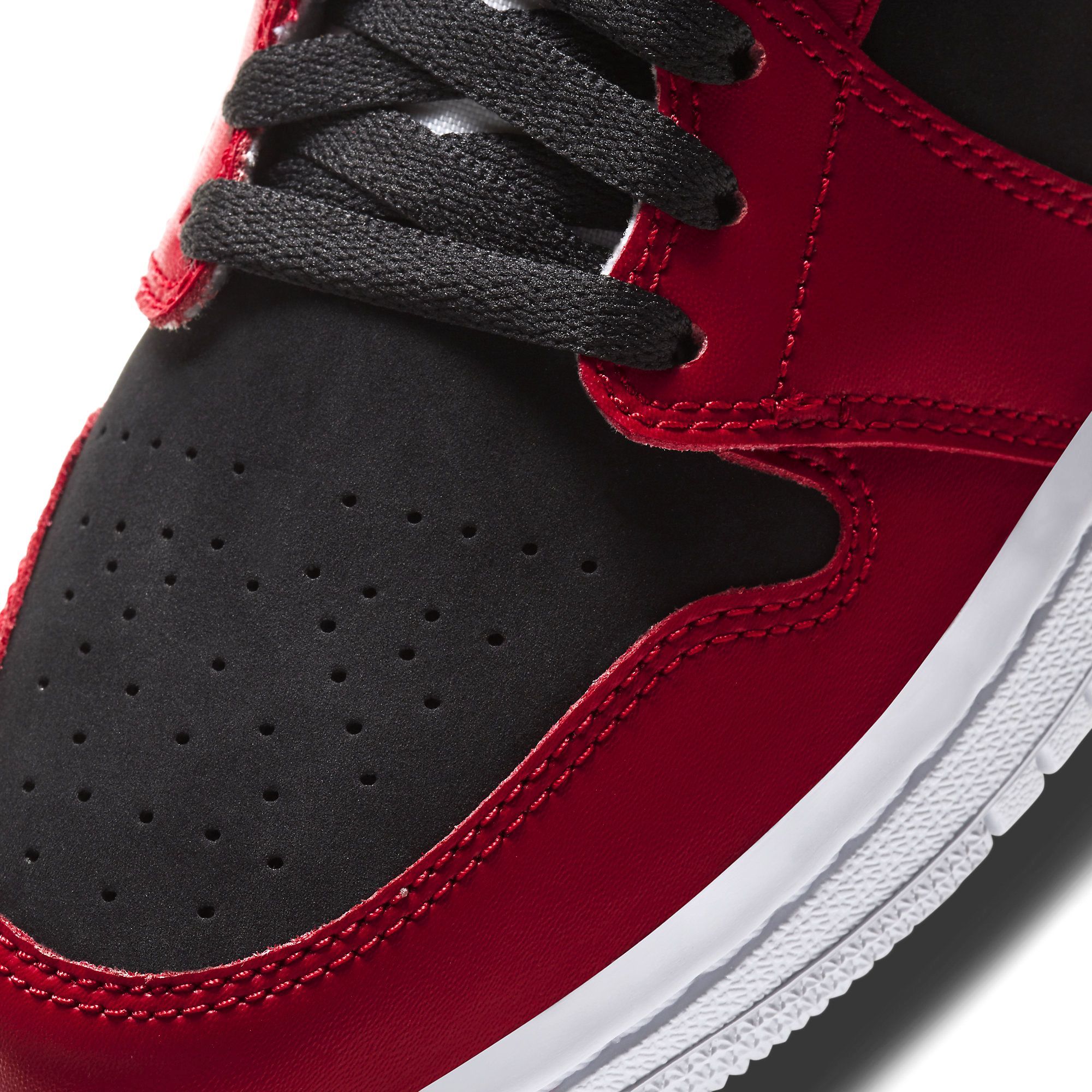  NIKE AIR JORDAN 1 MID GYM RED BLACK BQ6472-601 