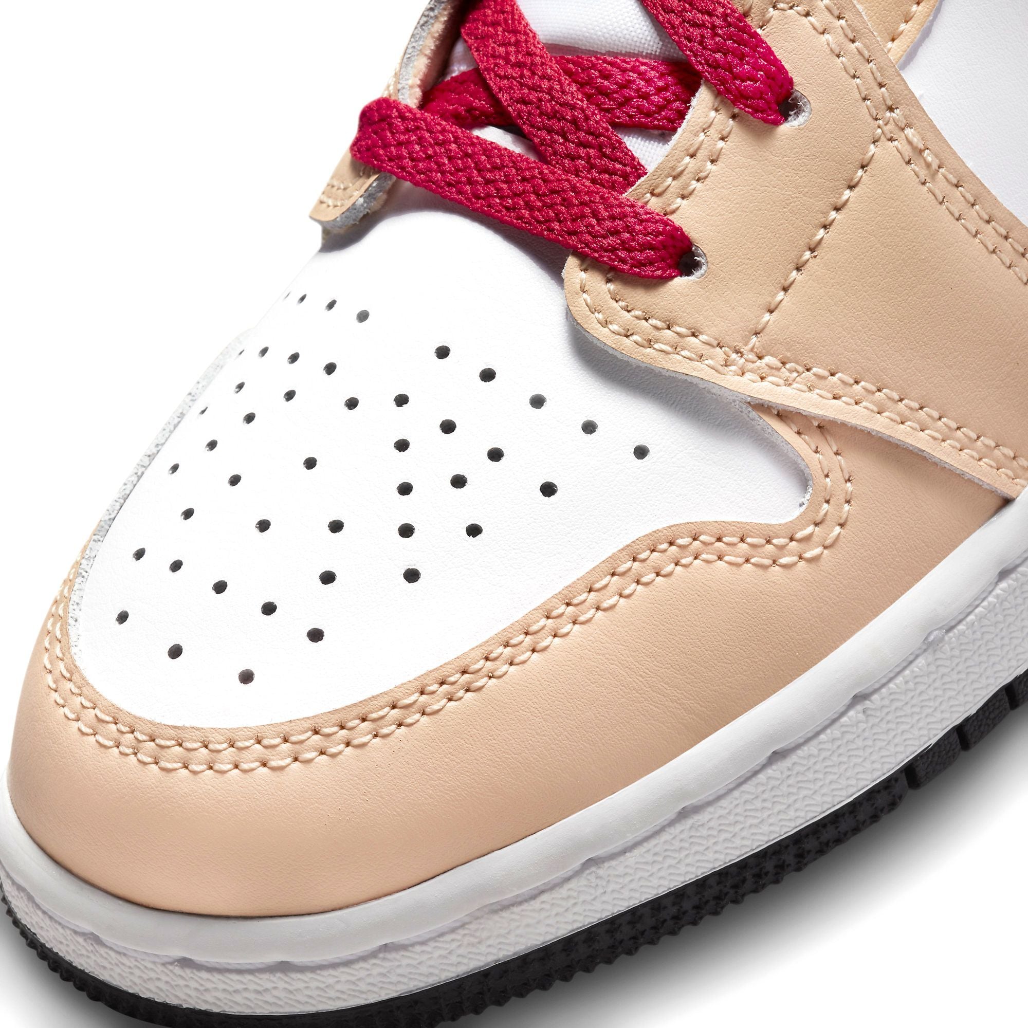  NIKE AIR JORDAN 1 MID LIGHT CARDINAL CURRY GS 554725-201 