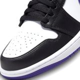 NIKE AIR JORDAN 1 MID WHITE BLACK PURPLE 554724-095 