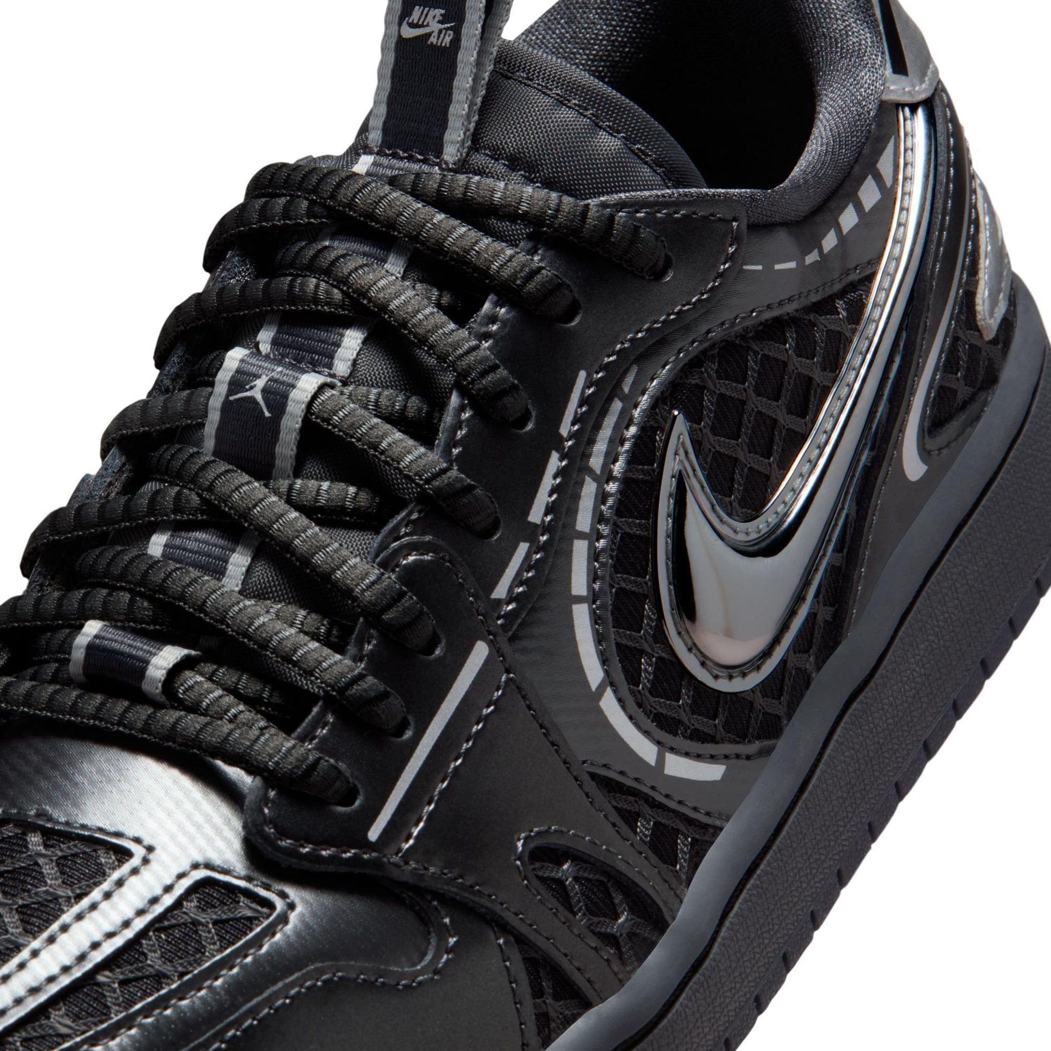  AIR JORDAN 1 LOW METHOD OF MAKE V3 BLACK METALLIC SILVER HQ2186-001 