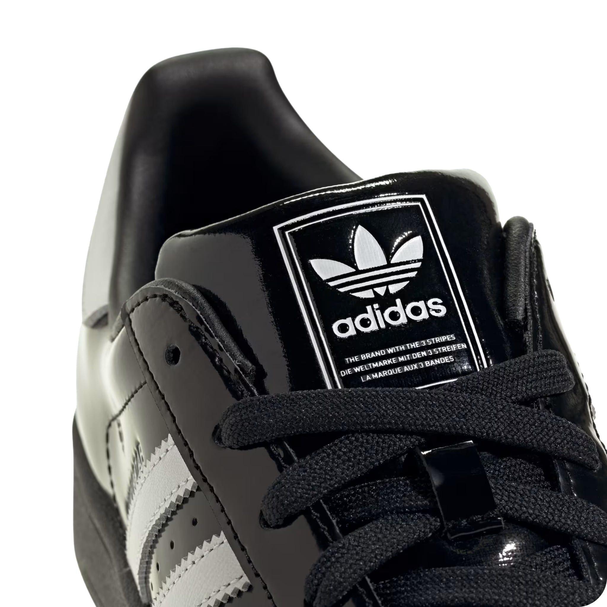  ADIDAS SUPERSTAR II BLACK WHITE PATENT JH7756 