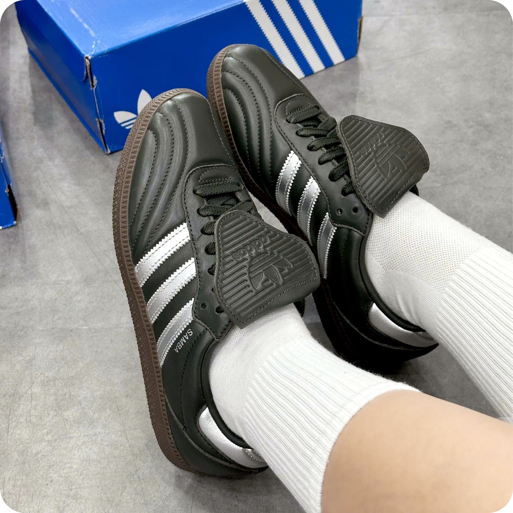  ADIDAS SAMBA LT LEGEND EARTH SILVER METALLIC JP6144 