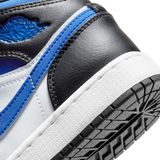  NIKE AIR JORDAN 1 MID WHITE BLACK RACER BLUE 554725-140 