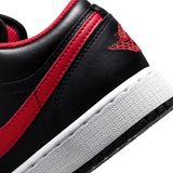  NIKE AIR JORDAN 1 LOW BLACK FIRED RED GS 553560-063 