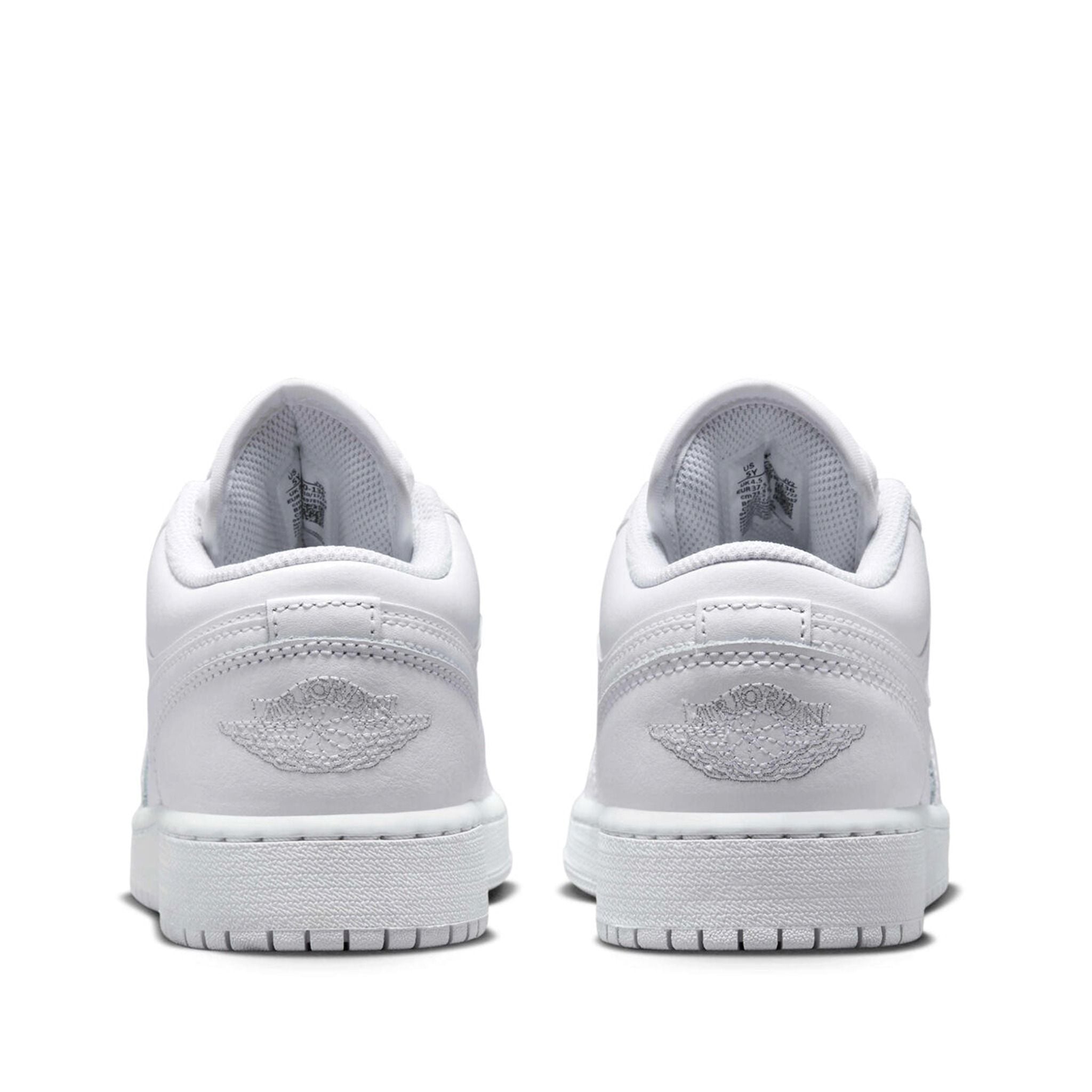  NIKE AIR JORDAN 1 LOW TRIPLE WHITE GS 553560-136 