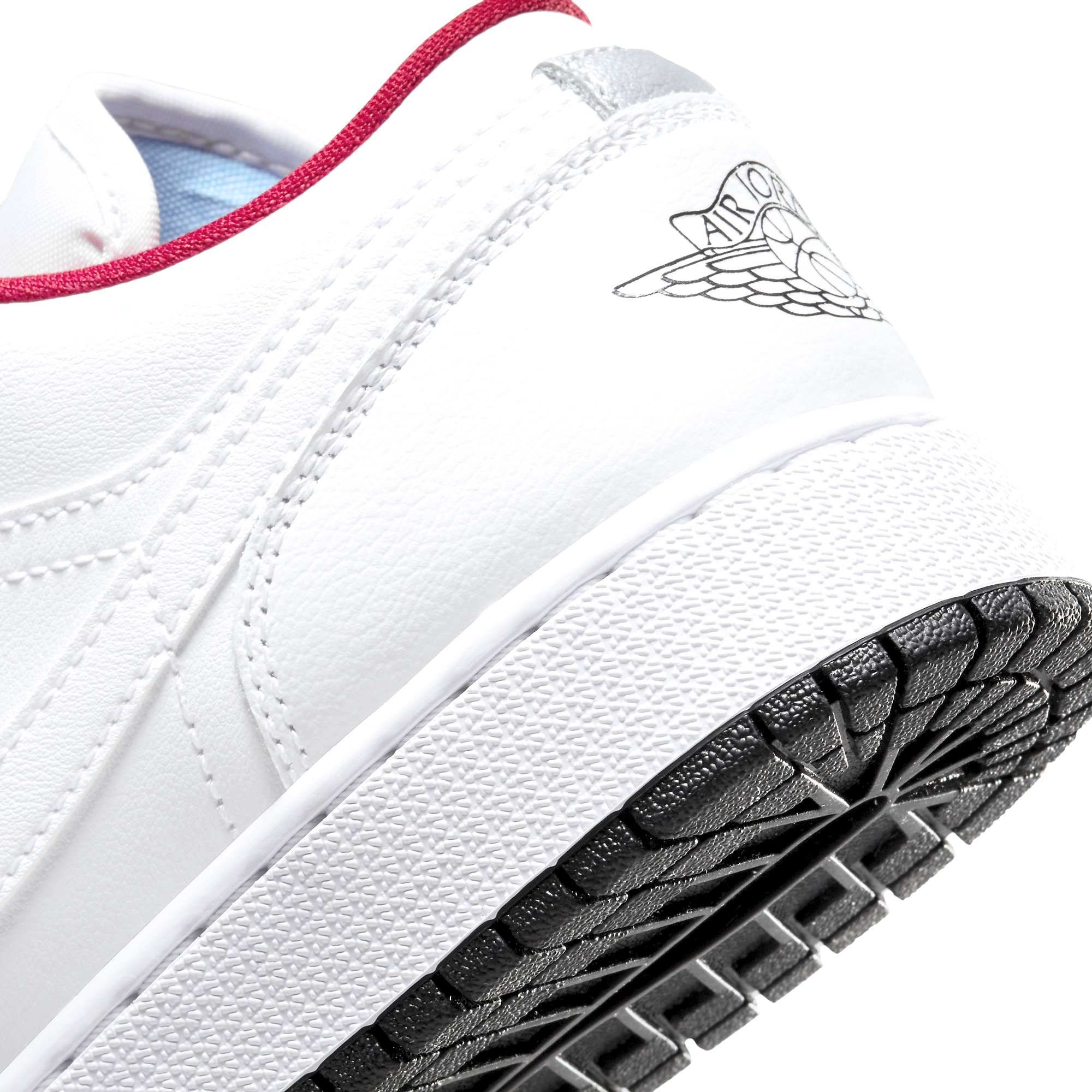  NIKE AIR JORDAN 1 LOW WHITE RED 553560-164 