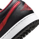  NIKE AIR JORDAN 1 LOW BLACK FIRED RED 553558-063 