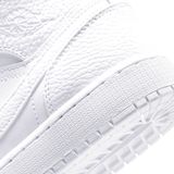  NIKE AIR JORDAN 1 MID GS TRIPLE WHITE 554725-130 