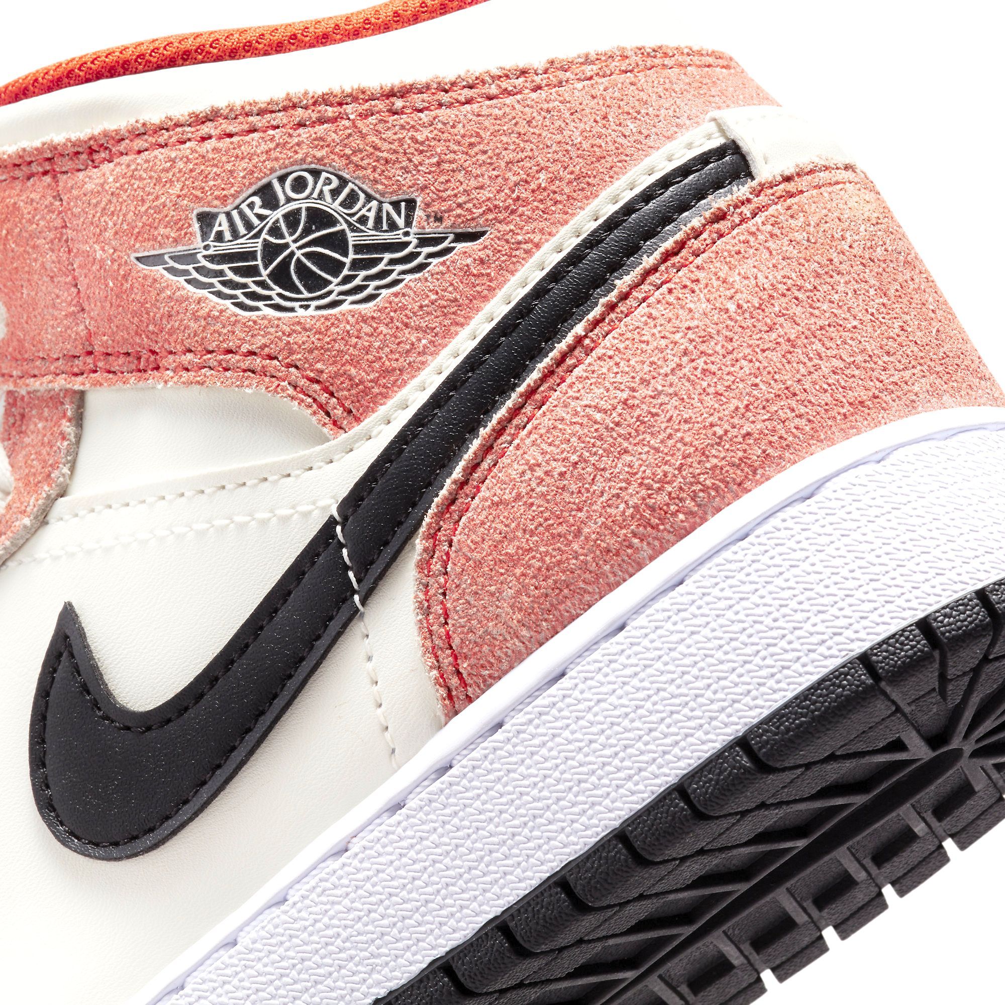  NIKE AIR JORDAN 1 MID SE ORANGE SUEDE GS DV1336-800 