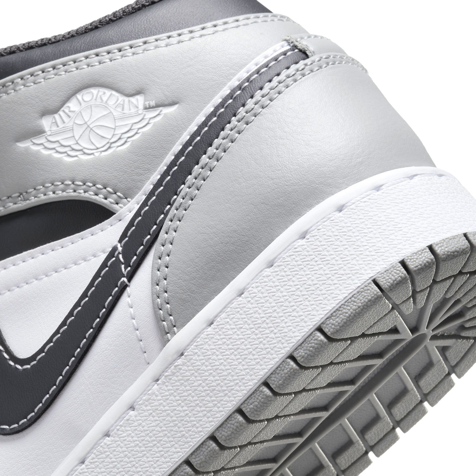  NIKE AIR JORDAN 1 MID LIGHT SMOKE GREY ANTHRACITE GS 554725-078 