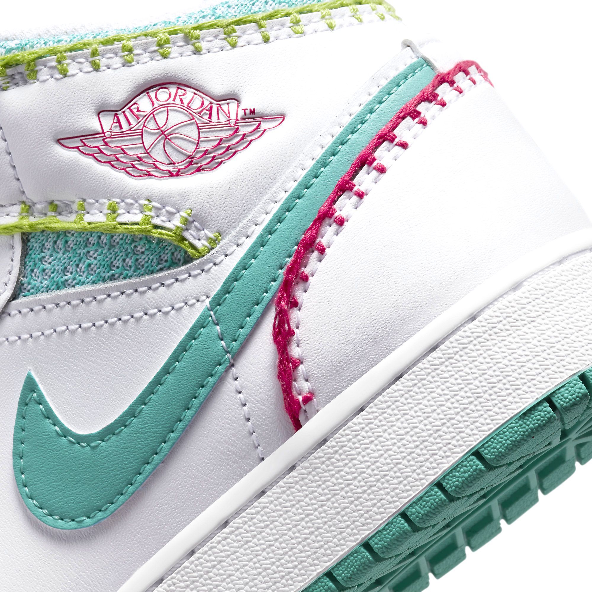  NIKE AIR JORDAN 1 MID MULTI KNIT GS DM6218-100 