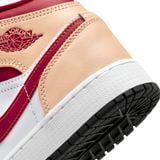  NIKE AIR JORDAN 1 MID LIGHT CARDINAL CURRY GS 554725-201 