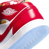  NIKE AIR JORDAN 1 MID BARCELONA SWEATER RED PATENT DC7248-600 