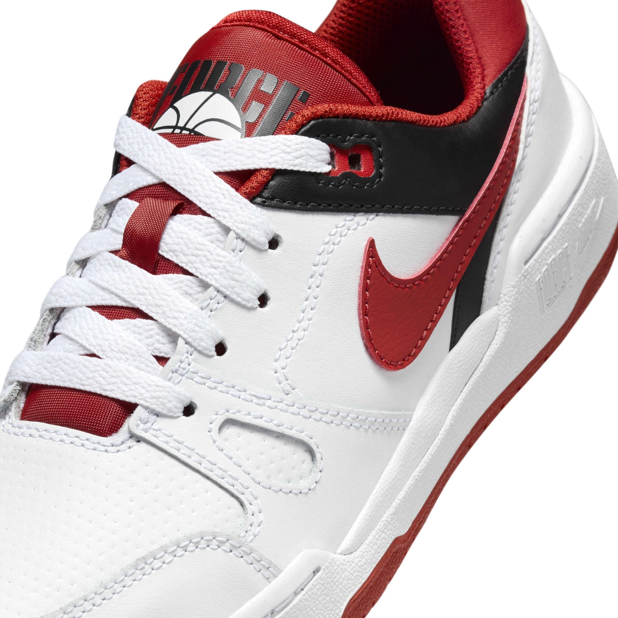  NIKE FULL FORCE LOW WHITE BLACK TEAM ORANGE MYSTIC RED FV5929-100 