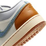  NIKE AIR JORDAN 1 LOW REPAIRED DENIM SWOOSH GS FZ5046-041 