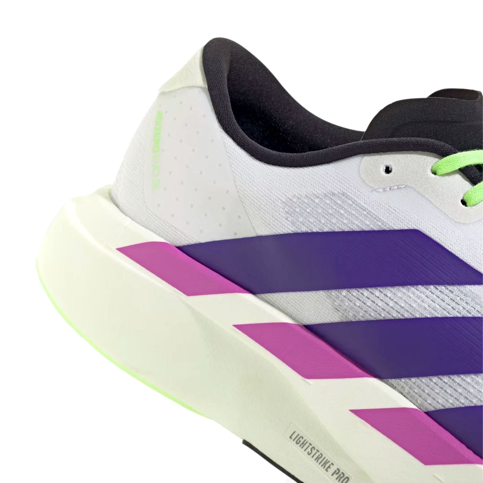 ADIDAS ADIZERO EVO SL WHITE PURPLE LIME BURST JS4495 