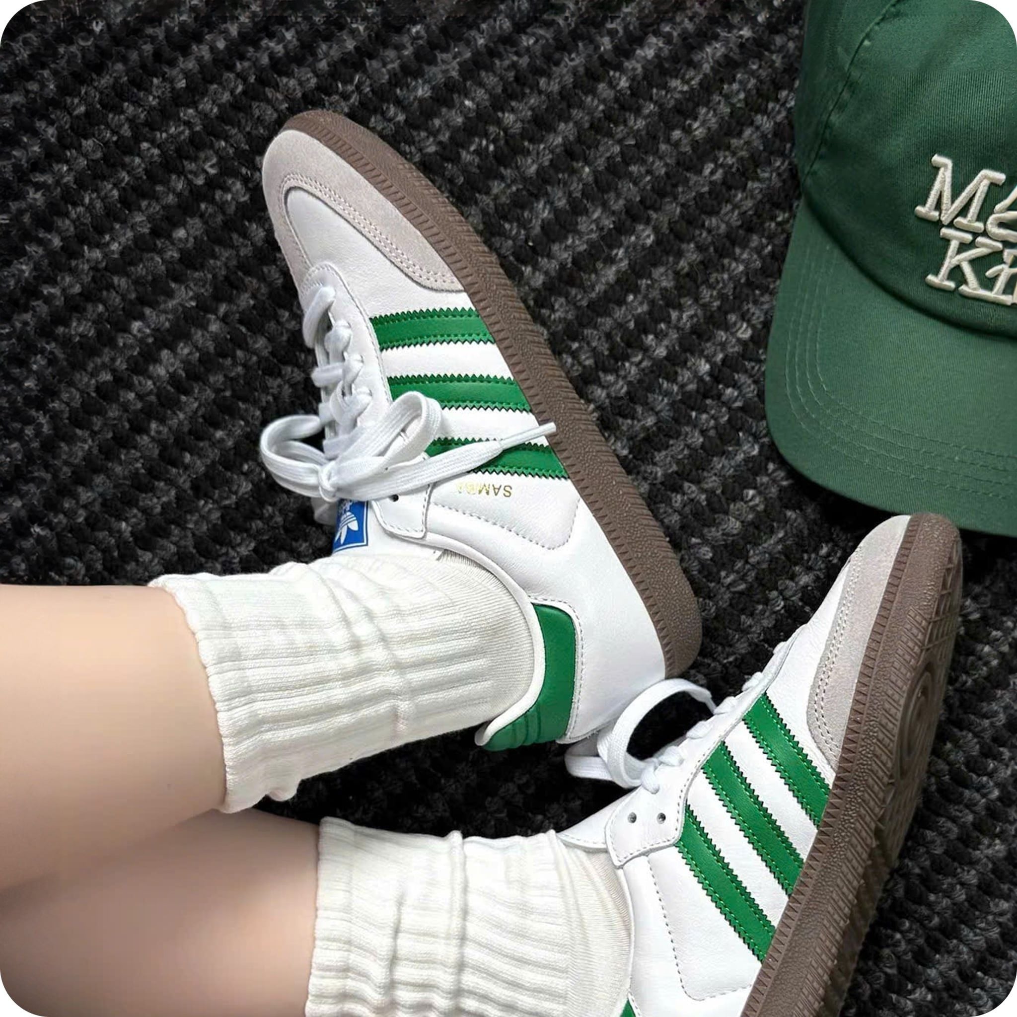  ADIDAS SAMBA OG FOOTWEAR WHITE GREEN IG1024 