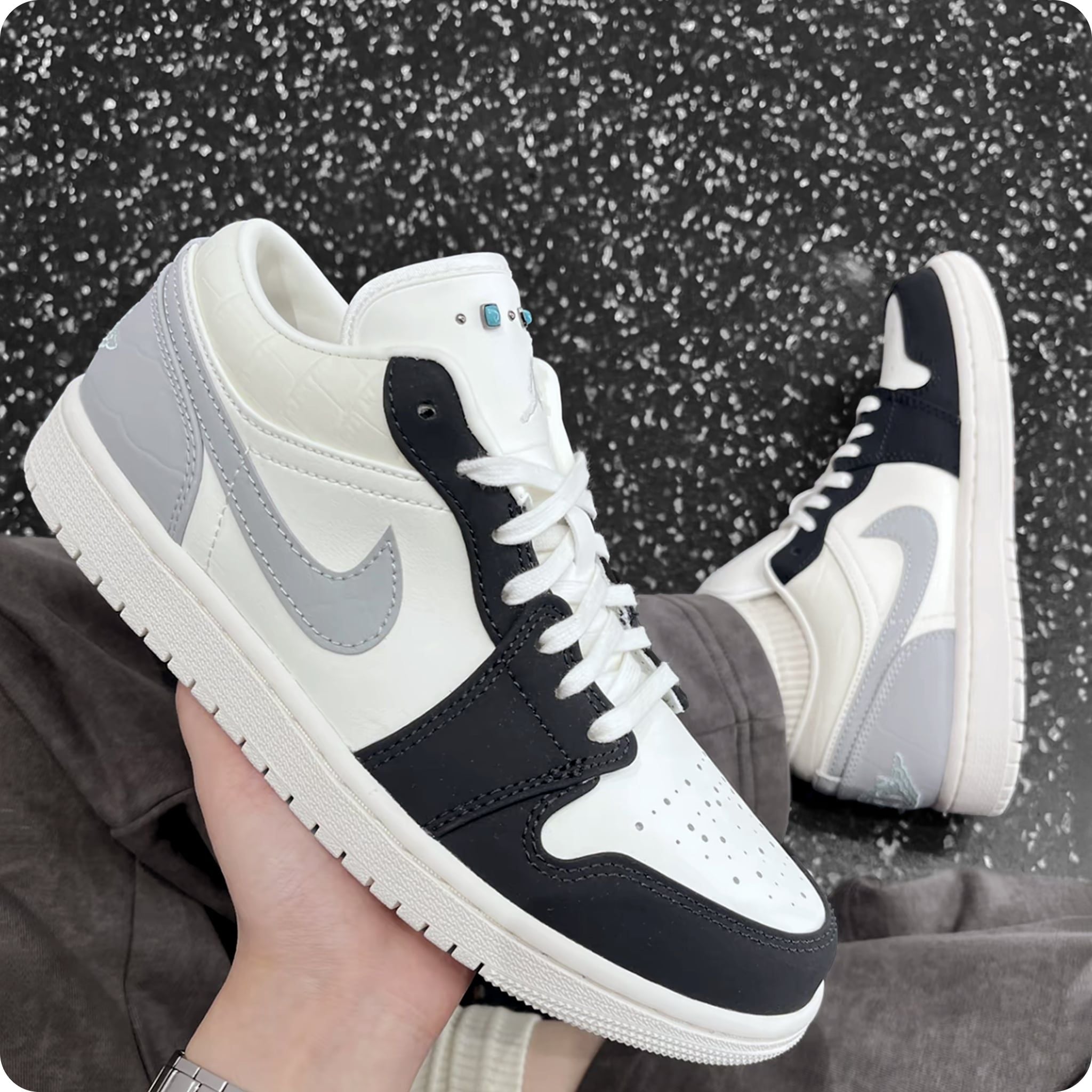  NIKE AIR JORDAN 1 LOW SAIL LIGHT SMOKE GREY MINT FOAM IO2242-101 