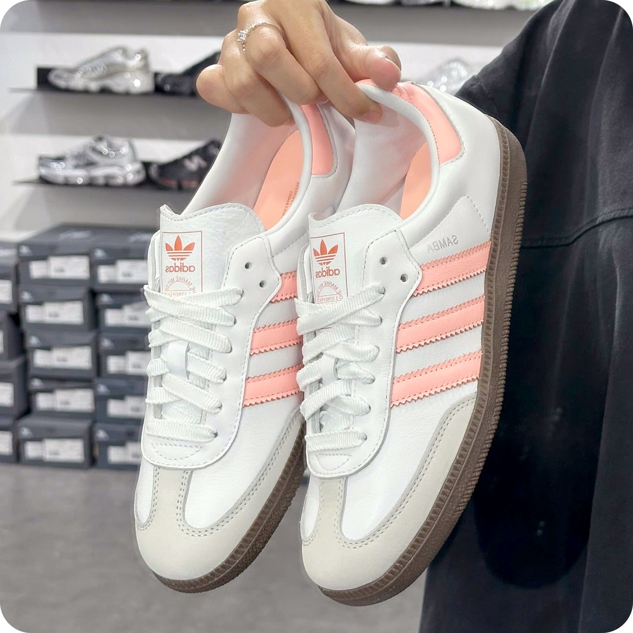  ADIDAS SAMBA OG CLOUD WHITE CLEAR ORANGE SEMI CORAL JH5687 
