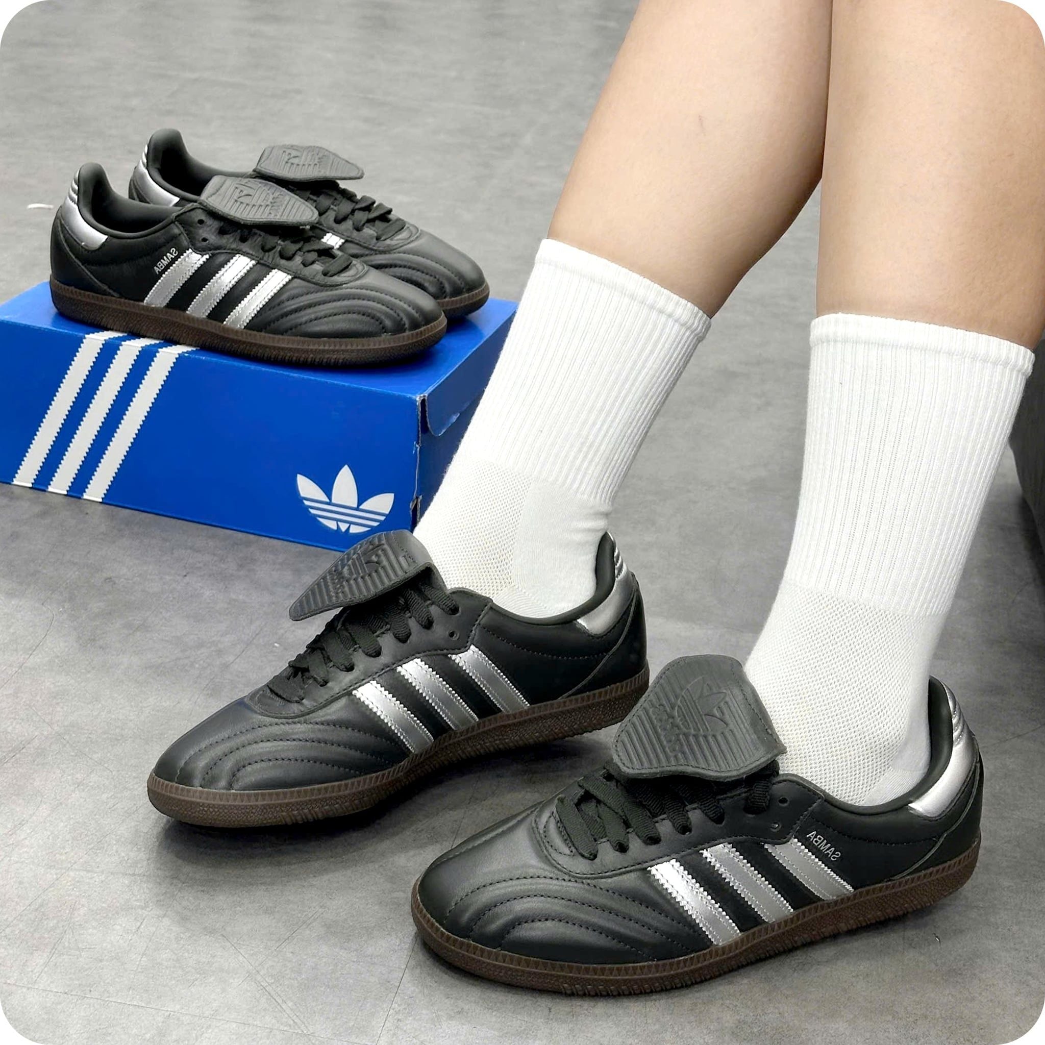  ADIDAS SAMBA LT LEGEND EARTH SILVER METALLIC JP6144 