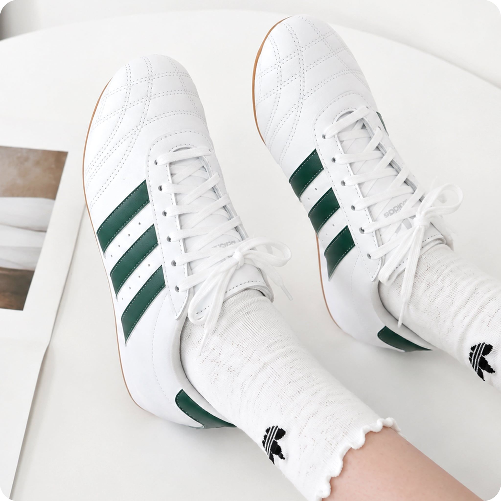  ADIDAS TAEKWONDO LACE WHITE GREEN JP8145 