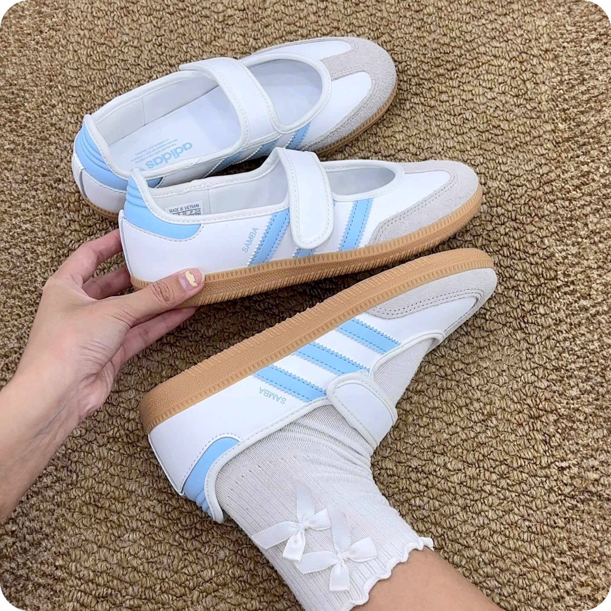  ADIDAS SAMBA JANE LIGHT BLUE JP9545 