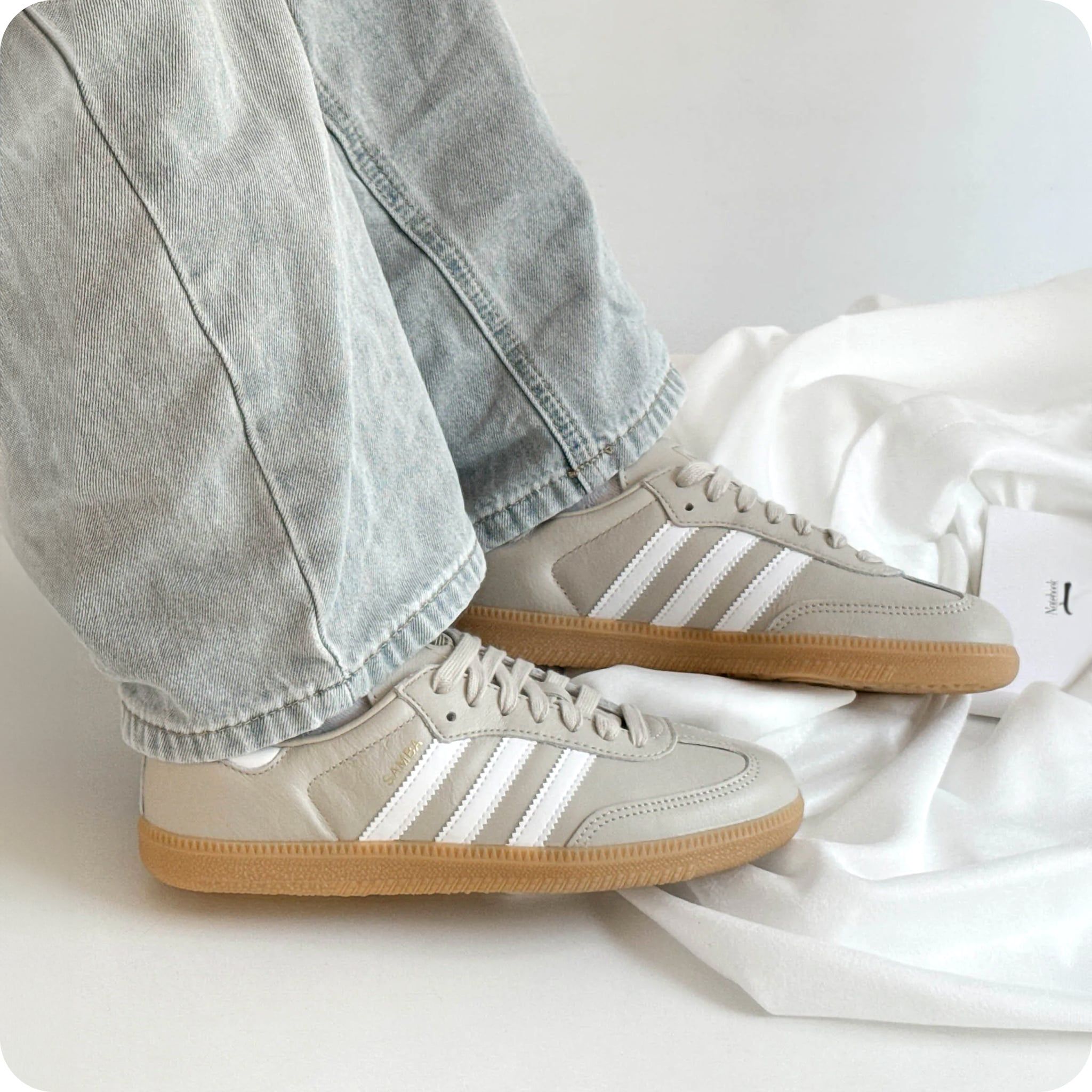  ADIDAS SAMBA OG BEIGE CLOUD WHITE GUM JR0883 