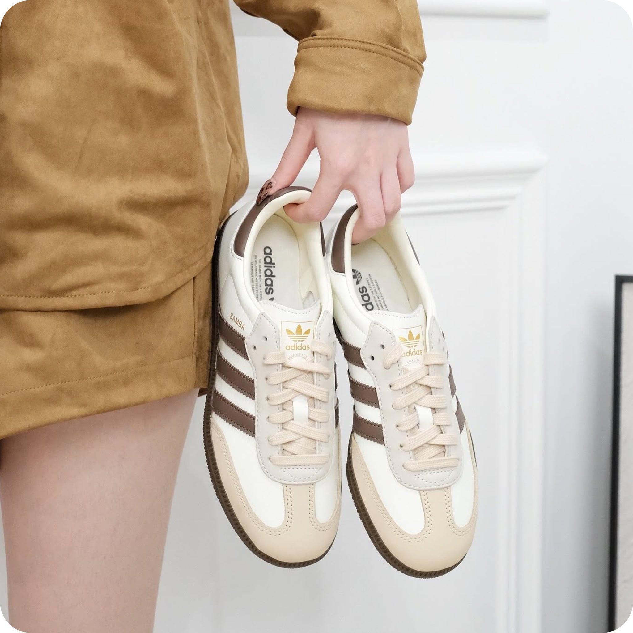  ADIDAS SAMBA OG OFF WHITE EARTH STRATA GUM JR8842 