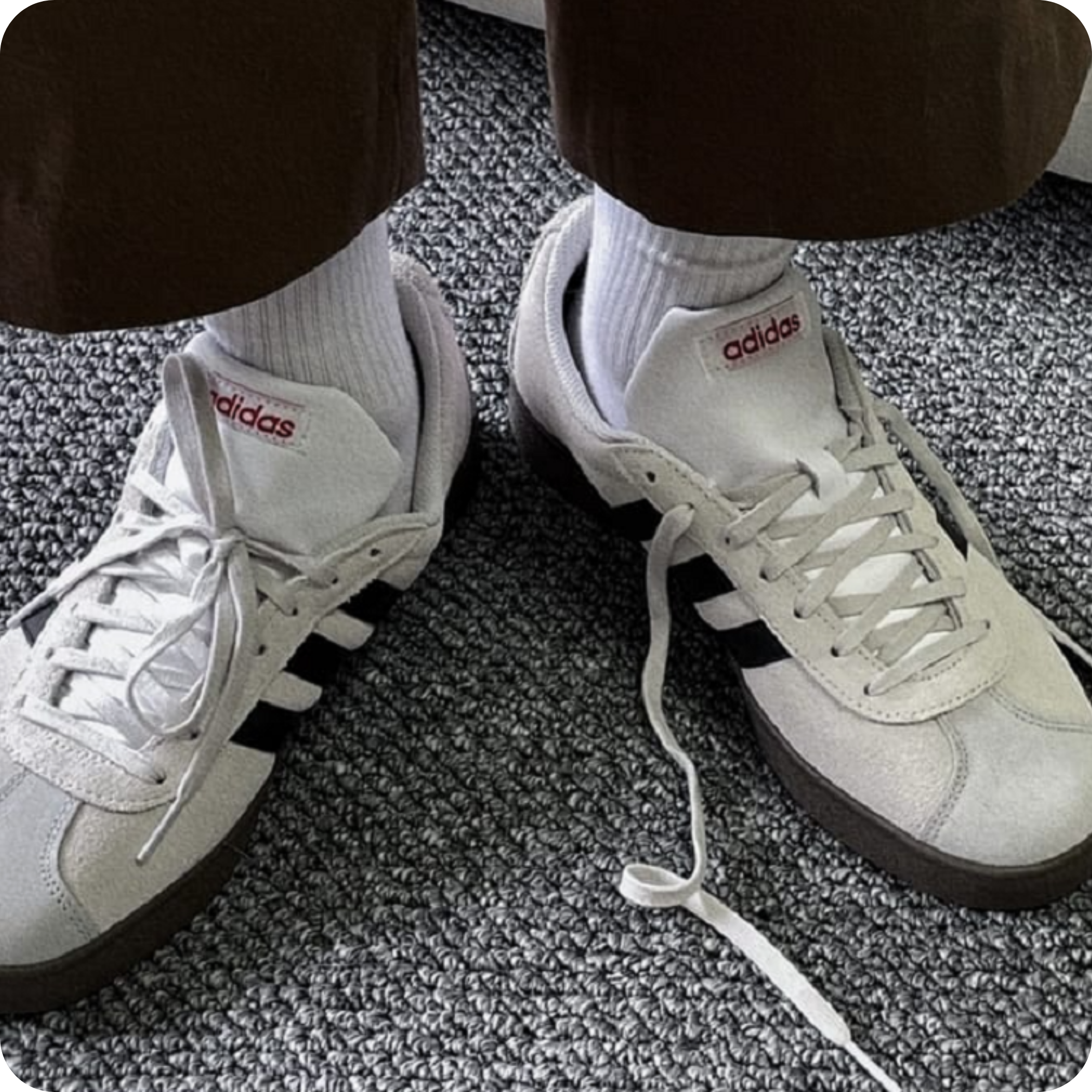 ADIDAS VL COURT GREY BLACK GUM HQ1802 