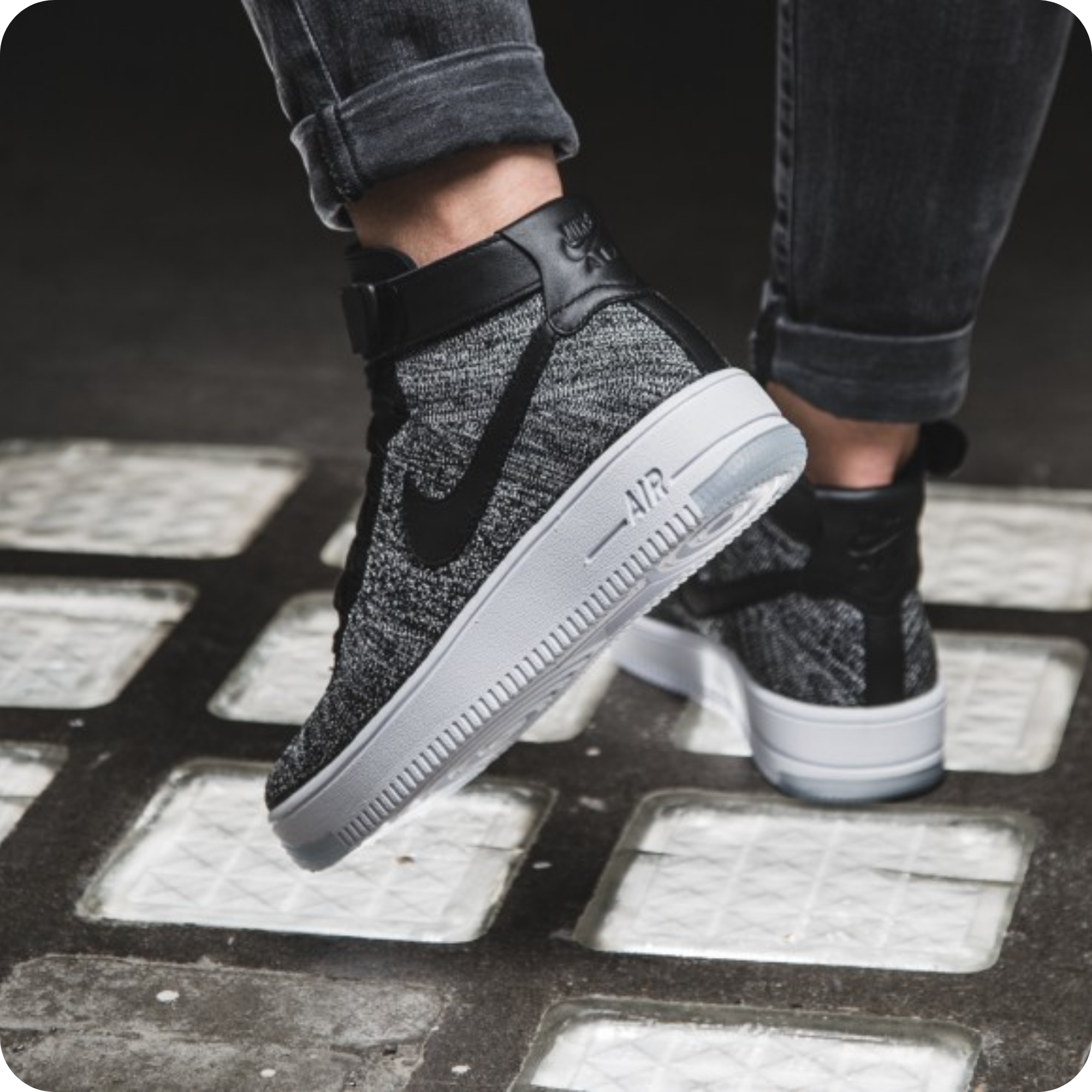  NIKE AIR FORCE 1 W FLYKNIT 818018-001 