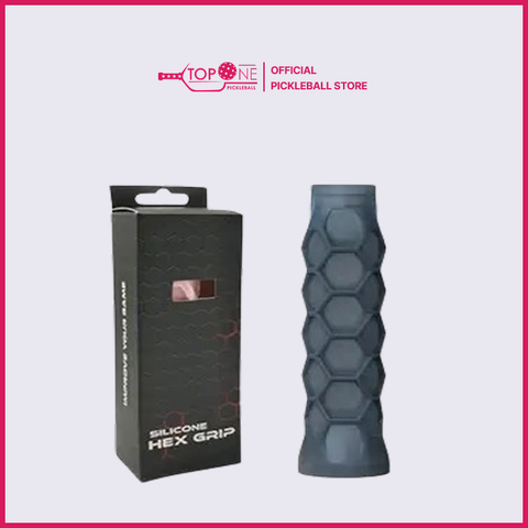 Cuốn Cán Vợt HEX GRIP Silicon Cao Cấp – Êm Tay, Chống Trượt, Giảm Rung - Màu Đen