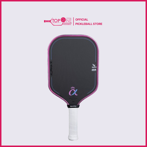 Vợt Pickleball Kamito Alpha-X 16mm - Hồng - Viền Xanh Vương Niệm